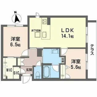 サニーサイドリュクス【0103号室】の間取り
