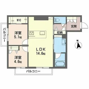 サニーサイドリュクス【2階】の間取り