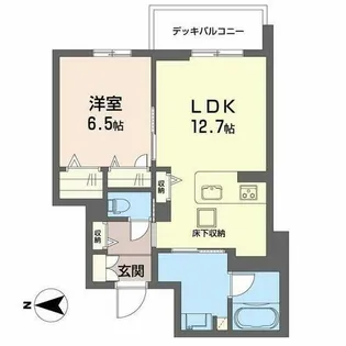 シャトードール リュミエール【1階】の間取り
