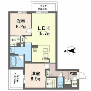 シャトードール リュミエール【0101号室】の間取り