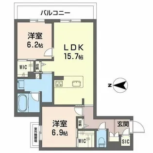 シャトードール リュミエール【0401号室】の間取り