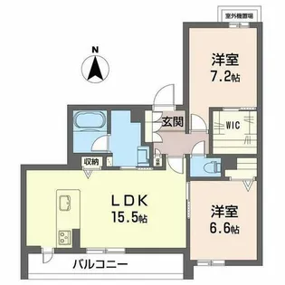 シャーメゾンアイメール【2階】の間取り