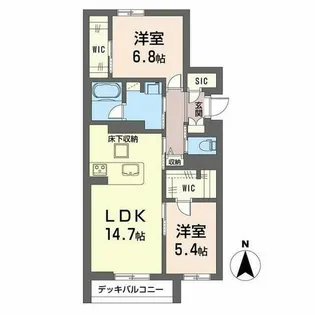 シャーメゾンアイメール【0102号室】の間取り