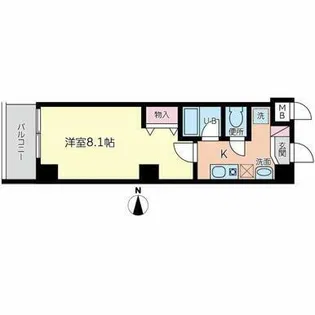 ベル黒川【9階】の間取り