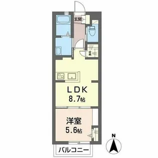 ジュネス・コート【0203号室】の間取り