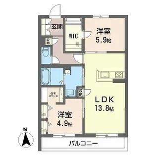 リバブルコート【0302号室】の間取り