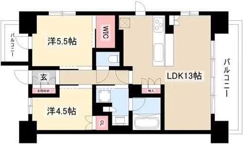 プレサンス ロジェ 名駅南【9階】の間取り