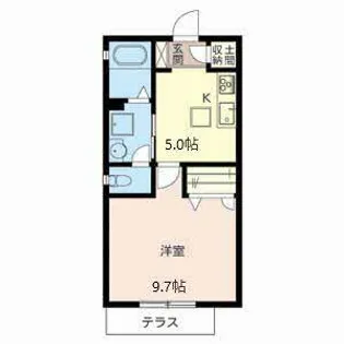パステルII【0102号室】の間取り
