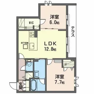 シャーメゾン プリマヴェーラ【0102号室】の間取り