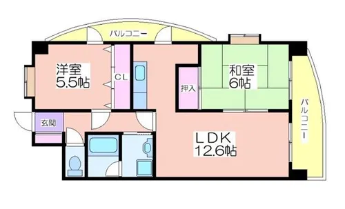 ペガサス2番館住之江【10階】の間取り