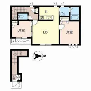 福田ハイツ【0202号室】の間取り