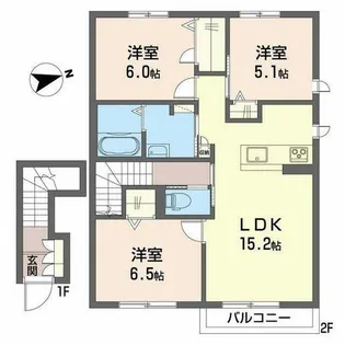 シャーメゾン チーロ【0203号室】の間取り