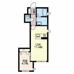 MastTown東別院【0103号室】の間取り