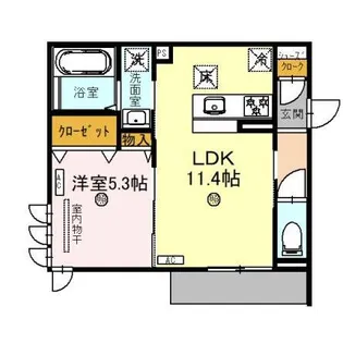 Clashist常磐町【1階】の間取り
