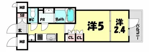 神戸元町Noah【6階】の間取り