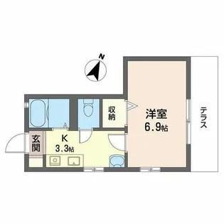 ハイツハーモニー【0101号室】の間取り