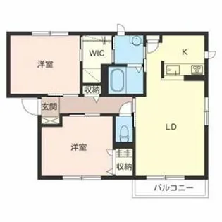 ソフィア【A202号室】の間取り