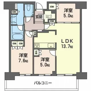 グランドメゾン新梅田タワー ザ クラブ レジデンス【3203号室】の間取り