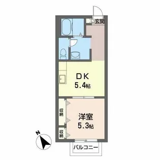 ドミール佐保台【0201号室】の間取り