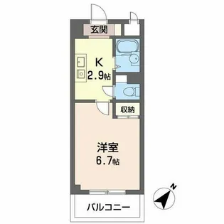 グレイスフローラ富雄【0111号室】の間取り