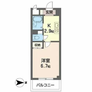 グレイスフローラ富雄【0201号室】の間取り