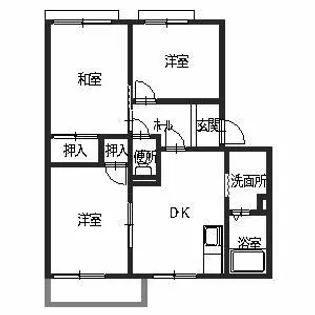 アルカディアA・B【A205号室】の間取り