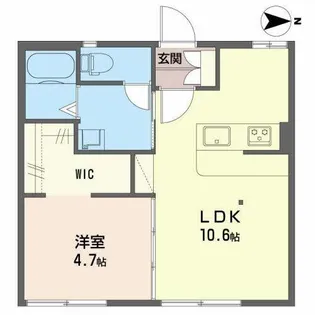 プラムハウス西賀茂【0202号室】の間取り