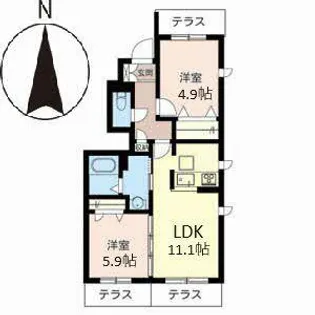 美空樹園【0112号室】の間取り