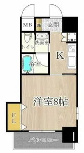 ブリリアン夕陽丘【5階】の間取り