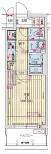 プレサンス桜ノ宮イーサリアル【5階】の間取り