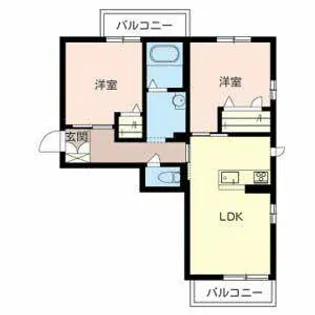 エスペランサ【0201号室】の間取り