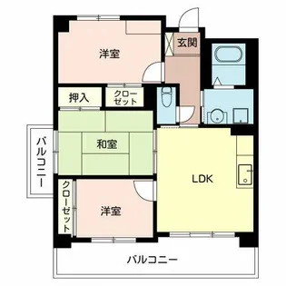 グレース南河堀【0301号室】の間取り