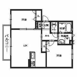 シャーメゾン井原の里【0203号室】の間取り