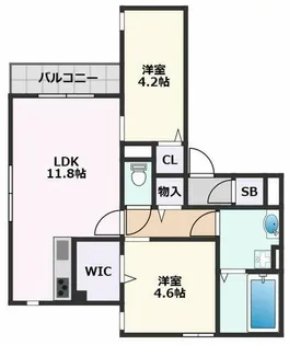 アムールメゾンⅡ【2階】の間取り