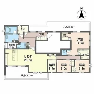 シークリサンス岡本【0401号室】の間取り