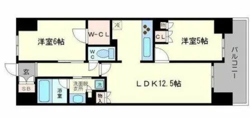 ザ・大阪レジデンス備後町【6階】の間取り