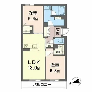 シャーメゾン グランノード【2階】の間取り
