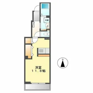 ヴァンベール中味鋺Ⅱ【103号室】の間取り