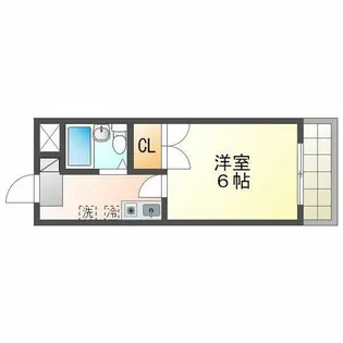 ウエストハイライズ【1階】の間取り