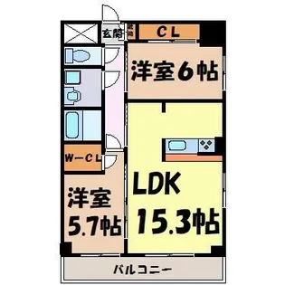 GRANDUKE丸田町【13階】の間取り