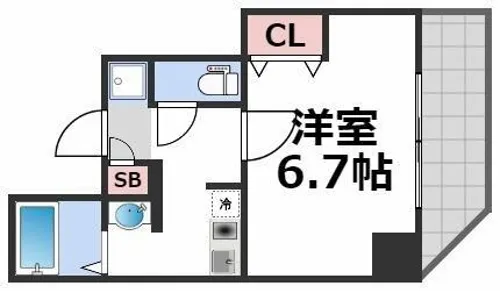 エイチ・ツー・オー今福【5階】の間取り
