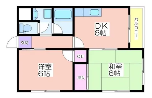 河波マンション【4階】の間取り
