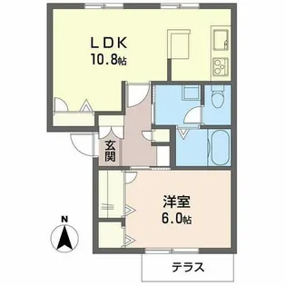 ウェストヴィレッジ壱番館【0105号室】の間取り
