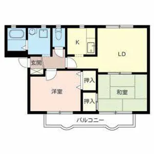 ラフォーレ弥生【0102号室】の間取り