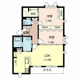 オーキッドコート大久保ABCD【A101号室】の間取り