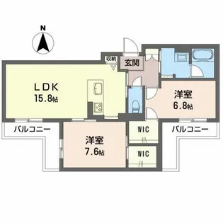 六条荘【0205号室】の間取り