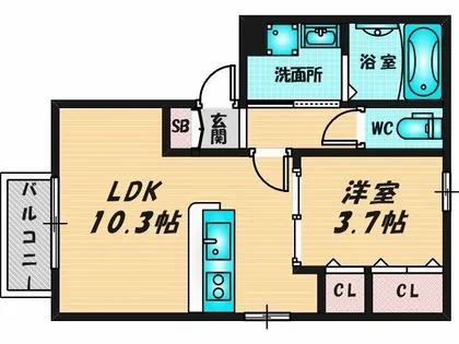 サンプラザ横沼【2階】の間取り