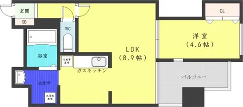 クレエル大通【4階】の間取り