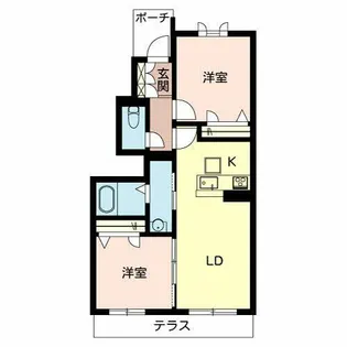シャーメゾン恵我II【0106号室】の間取り