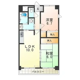七道駅前マンション【8階】の間取り